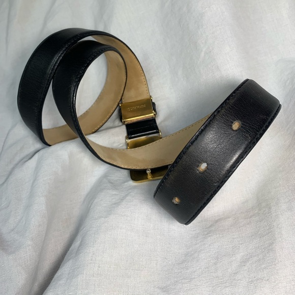 Retro NINA RICCI black leather belt medium unisex main image 11